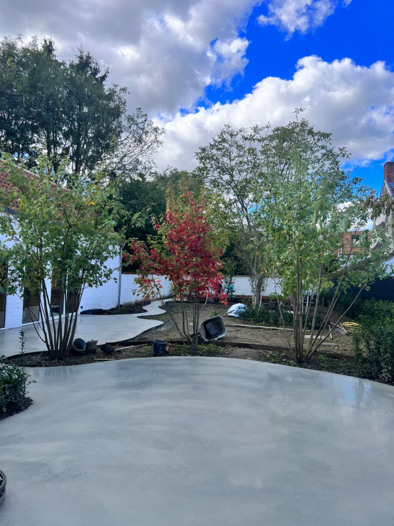 uitgewassen betonvloer